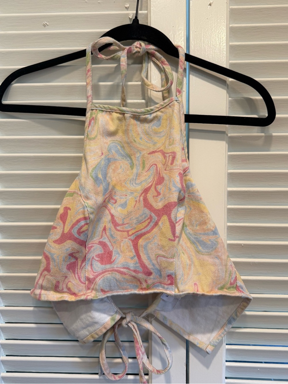 Le Lis Pastel Swirl Halter Top - Multicolor 100% cotton